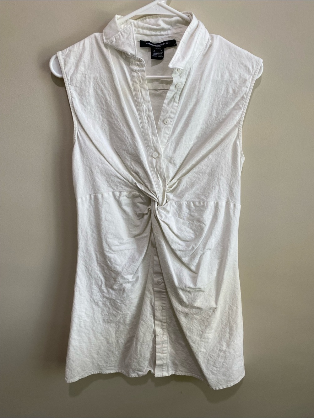French Connection sleeveless button-down shirt